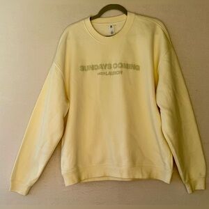 AS Colour Relax Cream Graphic Sweatshirt Sundays Coming Brunch Launch Size L